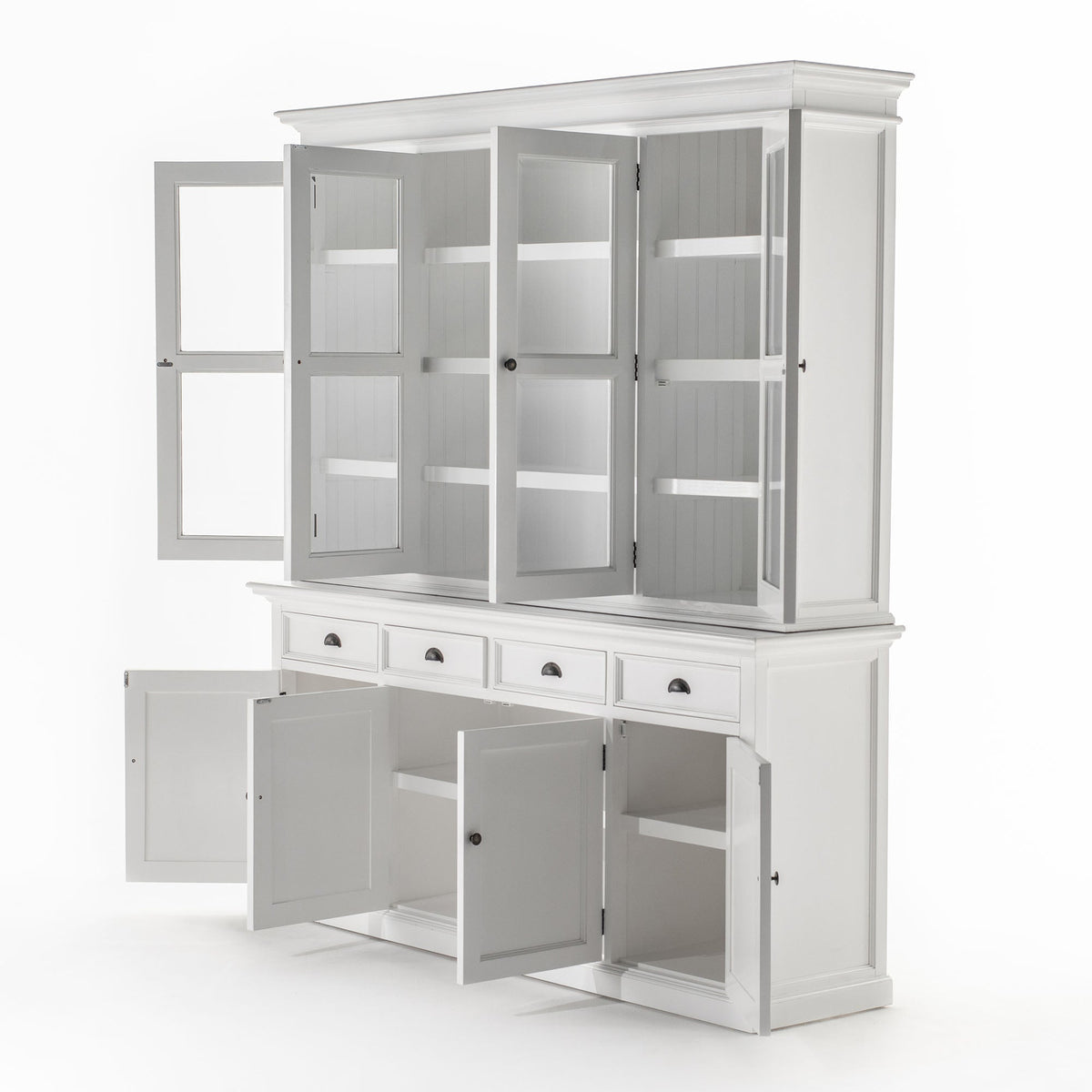 Buffet Hutch Unit with 4 Glass Doors - Photo lifestyle | Marcottestyle