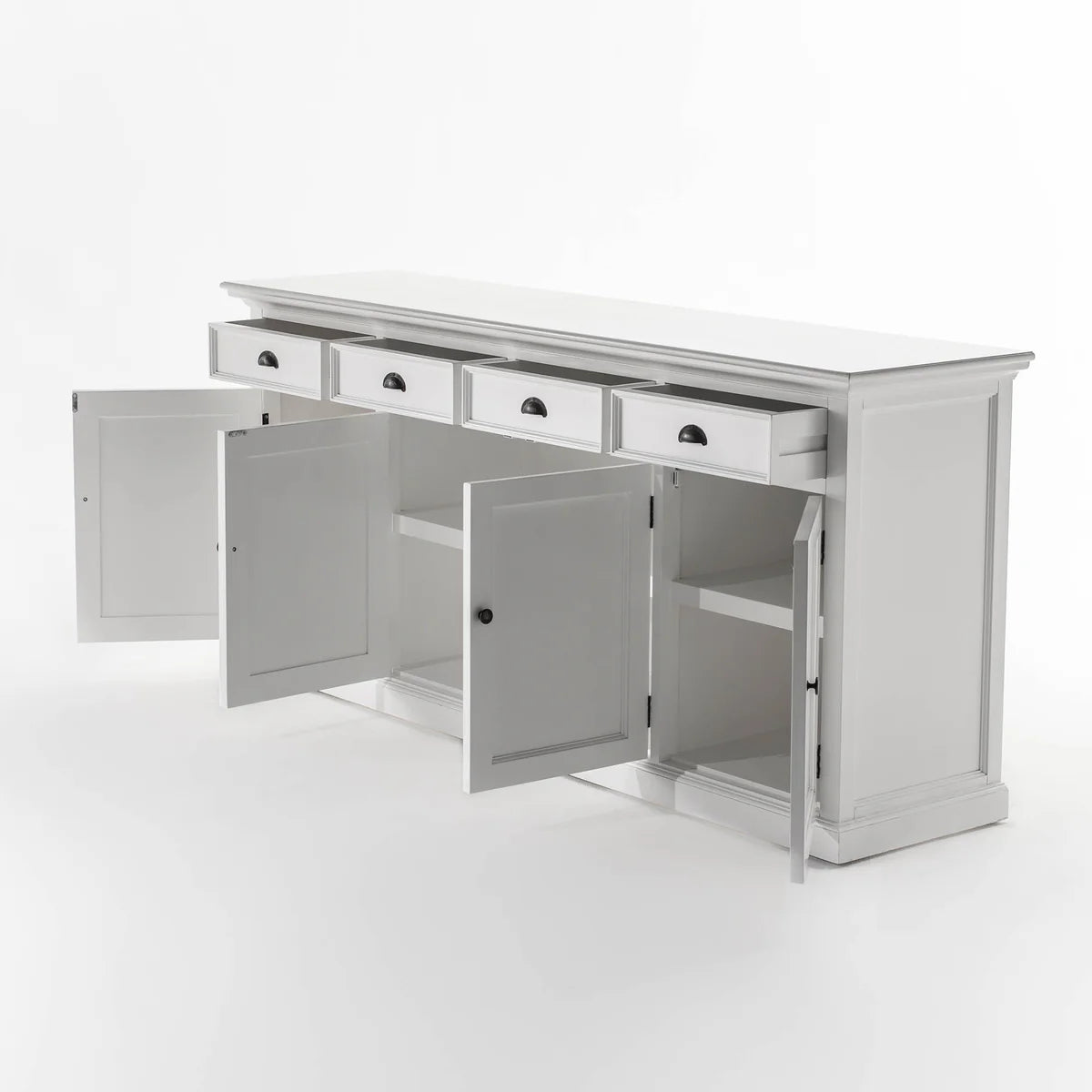 Buffet Hutch Unit with 4 Glass Doors | Marcottestyle