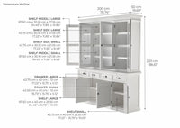 Buffet Vaisselier avec 4 Portes en verre