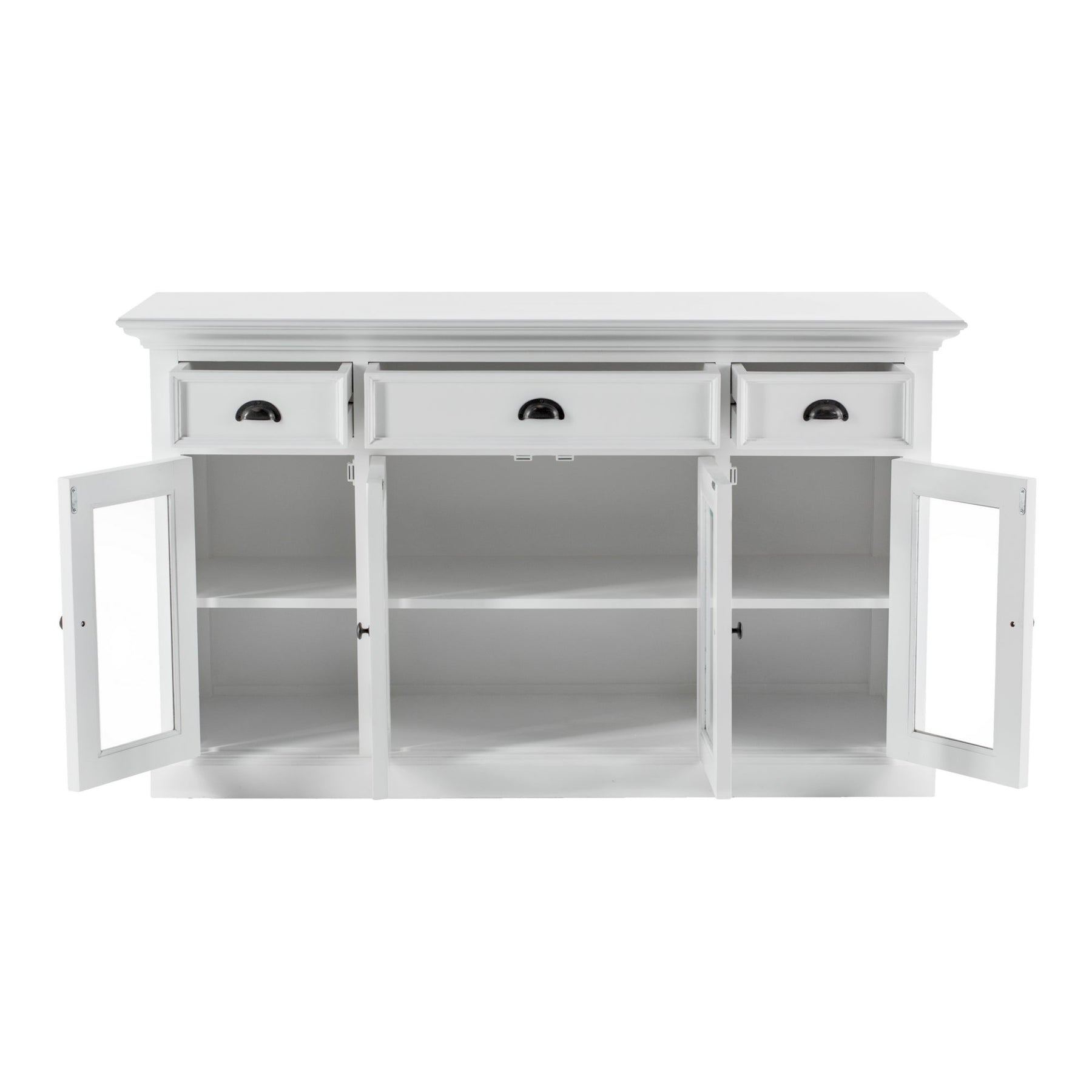 Buffet mit 4 Glastüren 3 Schubladen | Marcottestyle