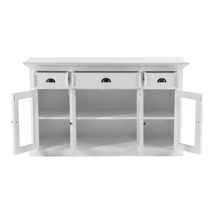 Buffet with 4 Glass Doors 3 Drawers | Marcottestyle
