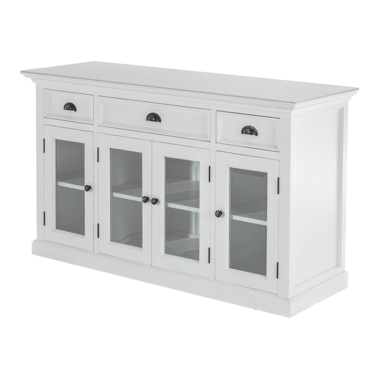 Buffet with 4 Glass Doors 3 Drawers | Marcottestyle