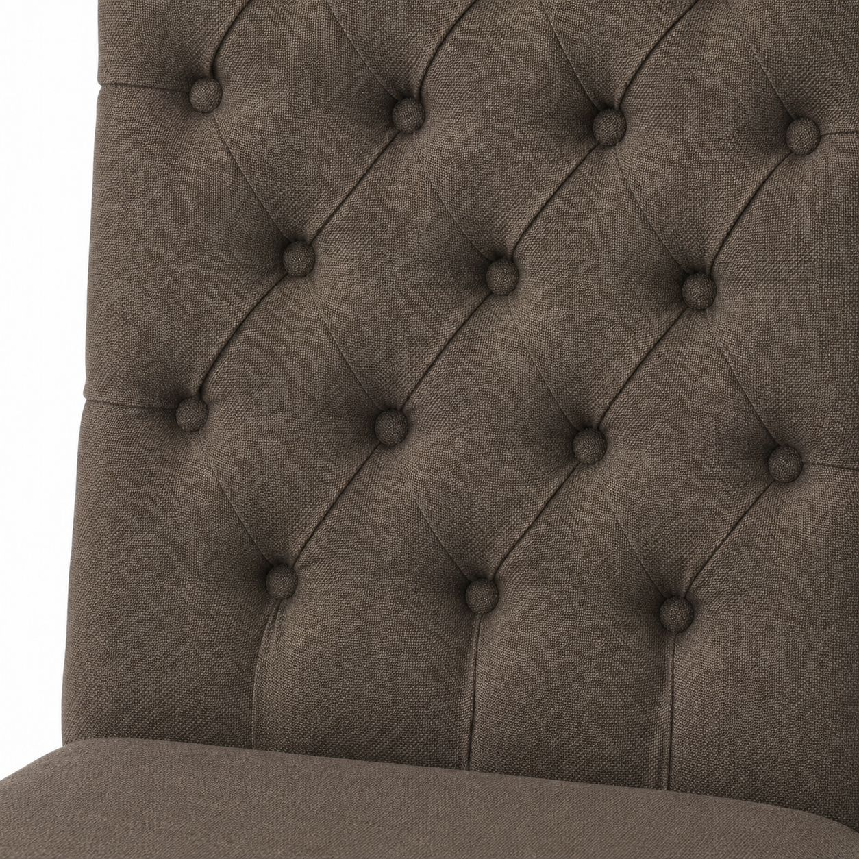 Bar Stool Mistral - Brown Fabric & Natural Oak Legs - 59 x 50 x 142 cm
