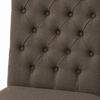 Bar Stool Mistral - Brown Fabric & Natural Oak Legs - 59 x 50 x 142 cm