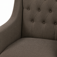Bar Stool Orlando - Brown Fabric & Natural Oak Legs - 70 x 62 x 149 cm