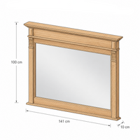 Bathroom Mirror Baldo Solid Oak - 141 x 10 x 100 cm