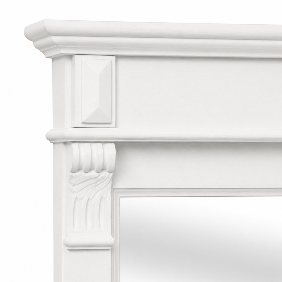 Bathroom Mirror Baldo White Painted Solid Pine - 141 x 10 x 100 cm