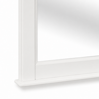 Bathroom Mirror Baldo White Painted Solid Pine - 141 x 10 x 100 cm