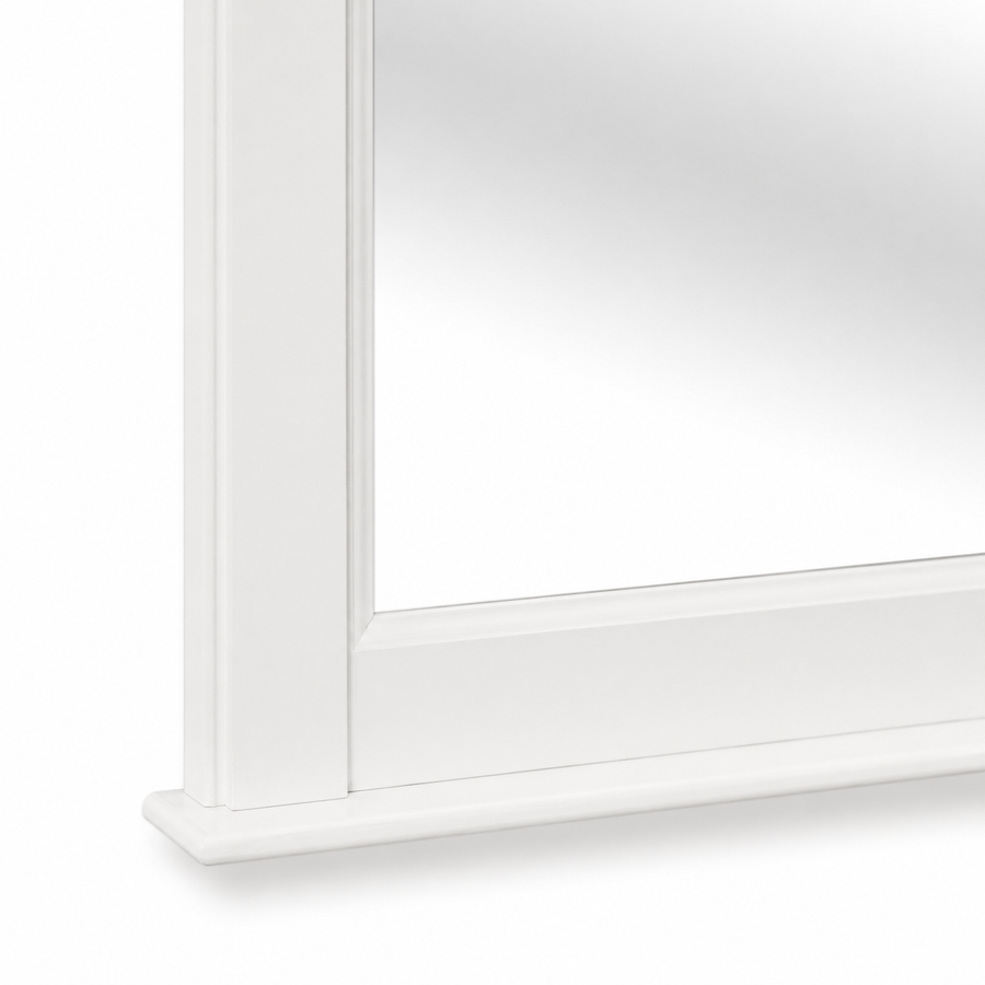 Bathroom Mirror Baldo White Painted Solid Pine - 141 x 10 x 100 cm
