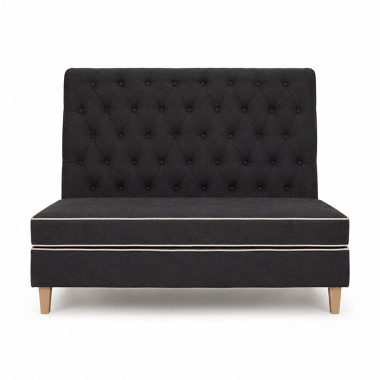 Sitzbank Sofa Ciracuse - Schwarz - 110 x 70 x 120 cm - Luxury Customizable Dining Sitzbank