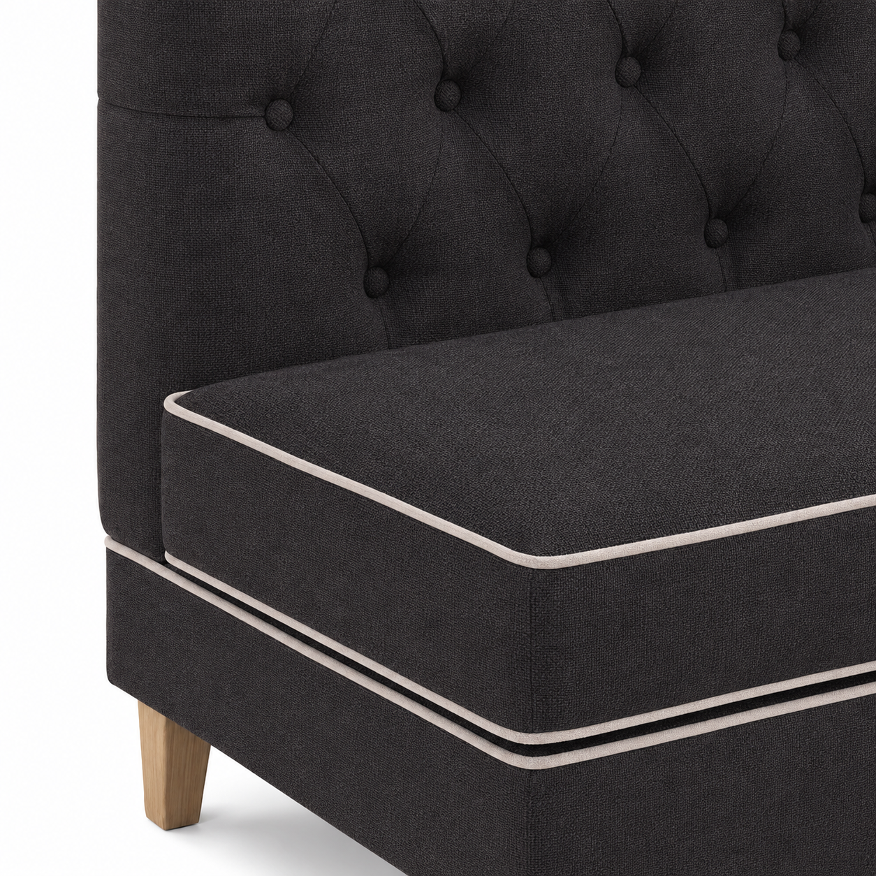 Bench Sofa Ciracuse - Black - 110 x 70 x 120 cm - Luxury Customizable Dining Bench