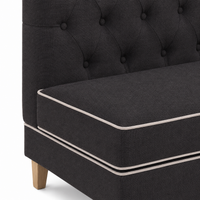Bench Sofa Ciracuse - Black - 110 x 70 x 120 cm - Luxury Customizable Dining Bench