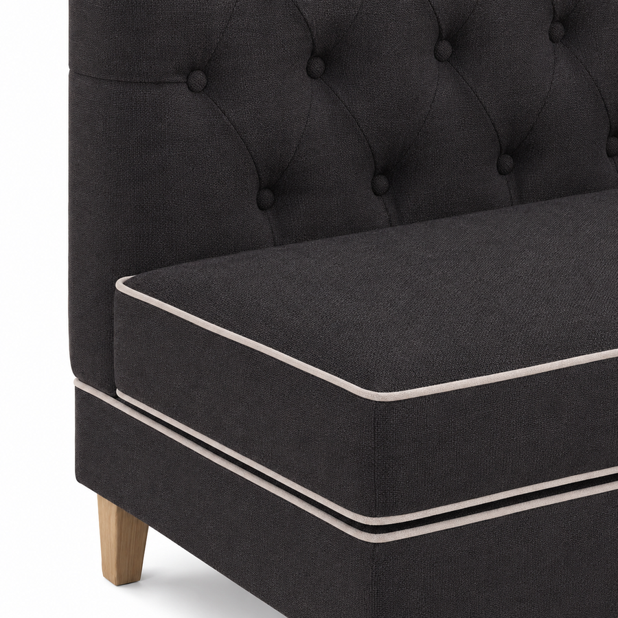 Bench Sofa Ciracuse - Black - 110 x 70 x 120 cm - Luxury Customizable Dining Bench