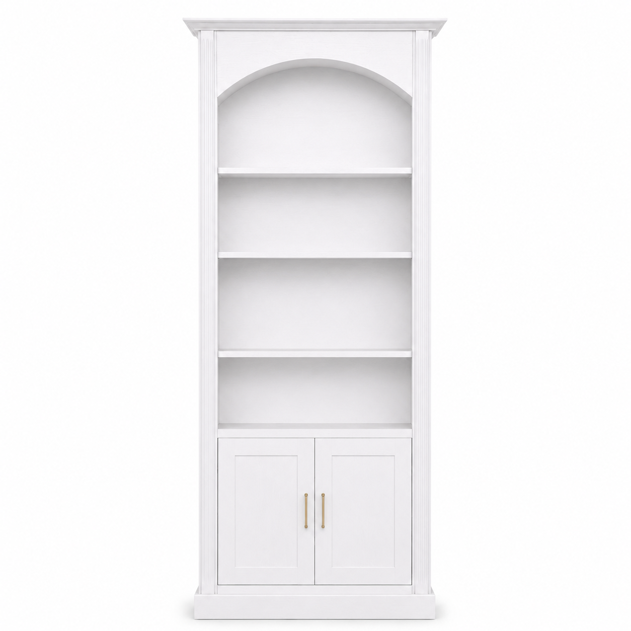 Bibliothèque - Arcade - Arche Pin Massif - 102 x 30 x 250 cm - Blanc