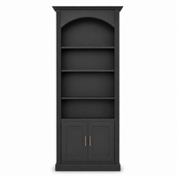 Bücherregal - Arcade - Bogen Massivkiefer - 102 x 30 x 250 cm - Schwarz