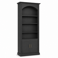 Bücherregal - Arcade - Bogen Massivkiefer - 102 x 30 x 250 cm - Schwarz