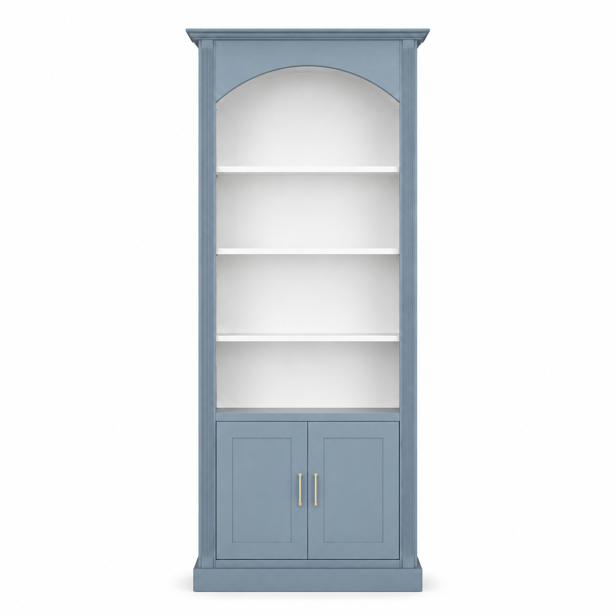 Bücherregal - Arcade - Dreifach Bogen Massivkiefer - 306 x 30 x 250 cm - Weiß