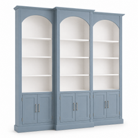 Bücherregal - Arcade - Dreifach Bogen Massivkiefer - 306 x 30 x 250 cm - Schwarz