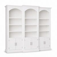 Bücherregal - Arcade - Dreifach Bogen Massivkiefer - 306 x 30 x 250 cm - Weiß