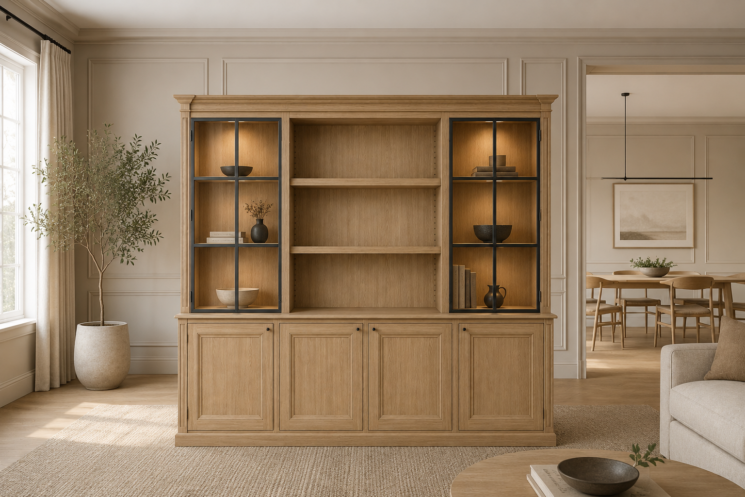 Bookcase - Smedor - Solid Oak - 240 x 51 x 230 cm