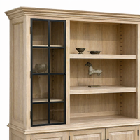 Bookcase Cabinet Harrison - Natural Solid Oak - 240 x 49 x 230 cm