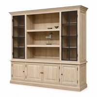 Bookcase Cabinet Harrison - Natural Solid Oak - 240 x 49 x 230 cm