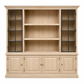 Bookcase Cabinet Harrison - Natural Solid Oak - 240 x 49 x 230 cm