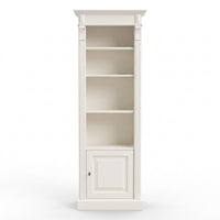 Bookcase Sarlat in white, front view, 71 x 39 x 197 cm