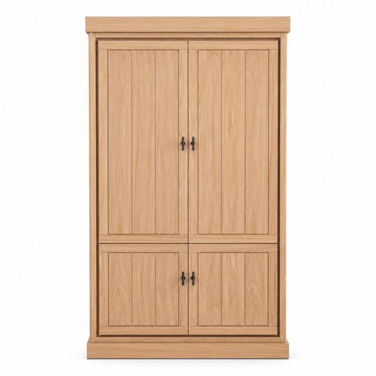 Jura buffet cabinet in natural solid oak, 112 cm