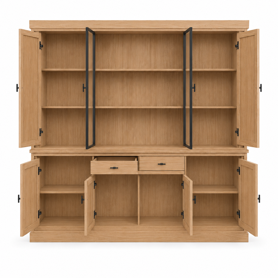 Buffet Cabinet Jura - Natural Oak - 240 x 50 x 229 cm