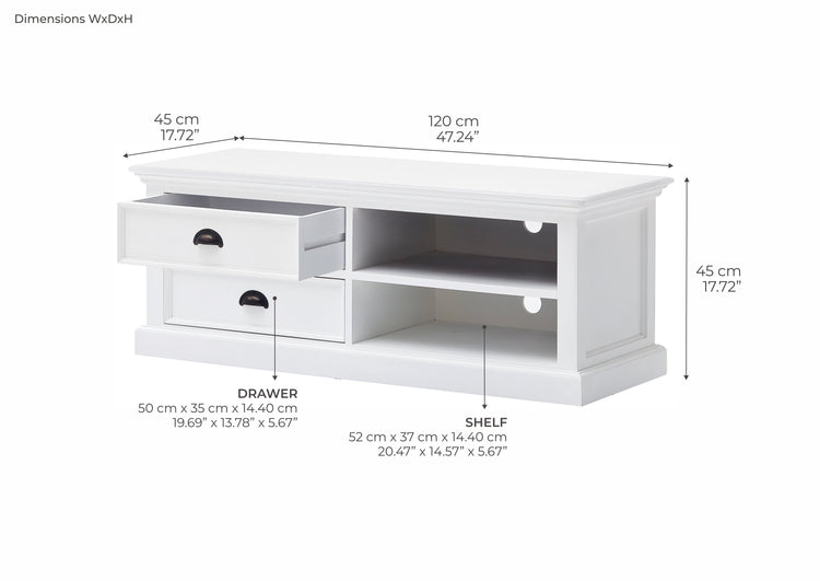 Halifax Lowline ETU 120cm - Blanc | Marcottestyle