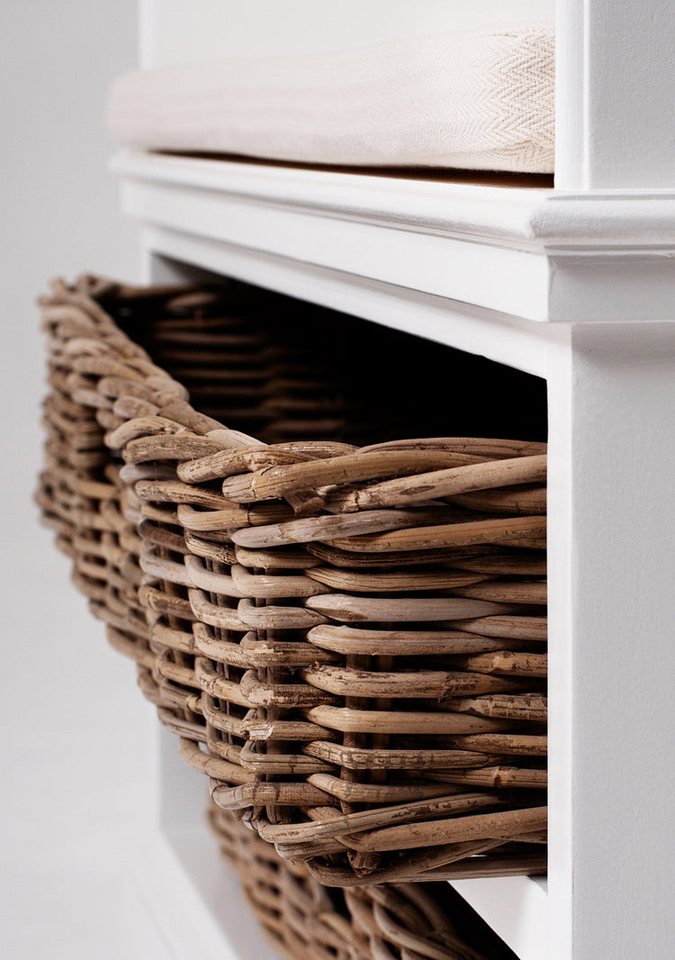 Halifax Coat Hanger Unit With Baskets - Wit - lifestyle | Marcottestyle