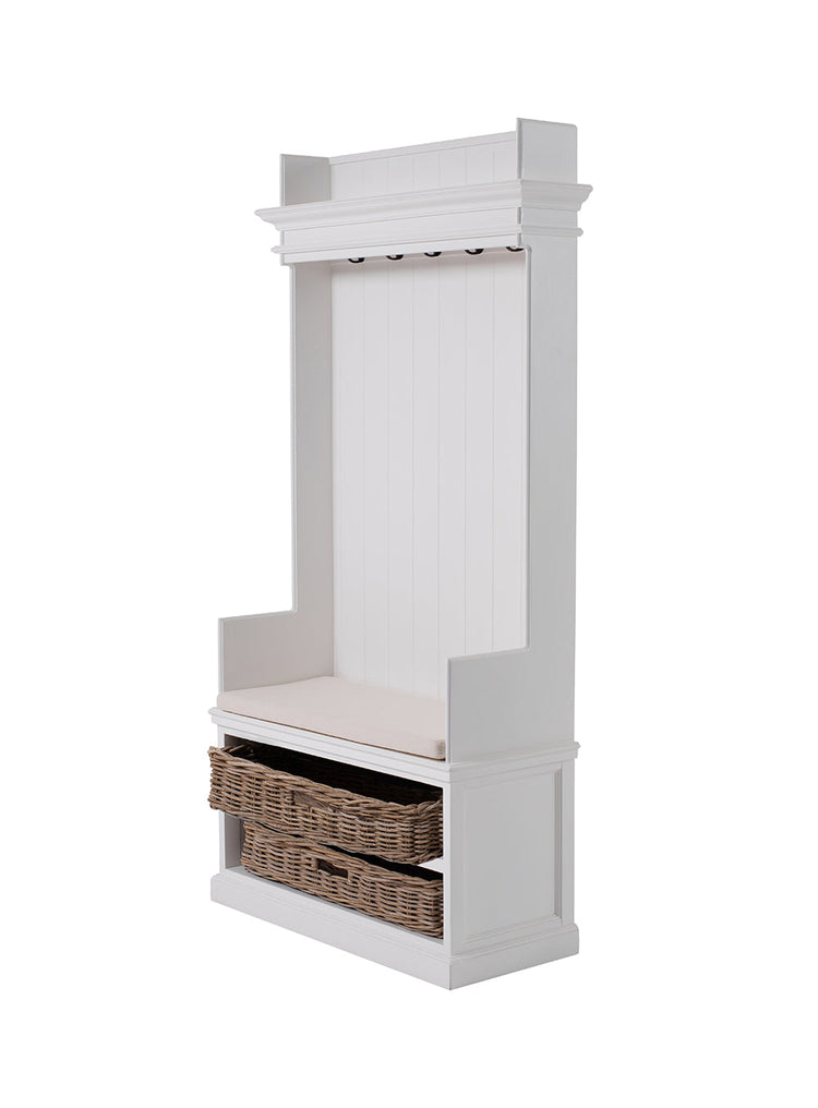 Halifax Coat Hanger Unit With Baskets - Wit | Marcottestyle