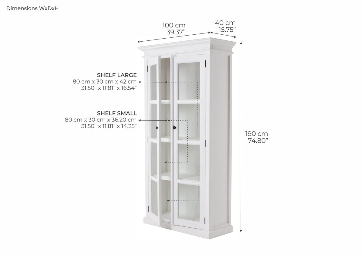 Halifax Double Vitrine - Weiß | Marcottestyle