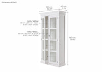Halifax Double Vitrine - Weiß