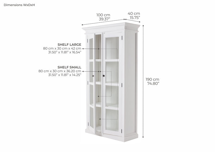 Halifax Double Vitrine - Weiß | Marcottestyle