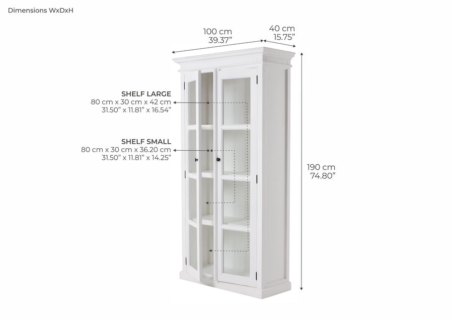 Halifax Double Vitrine - Weiß