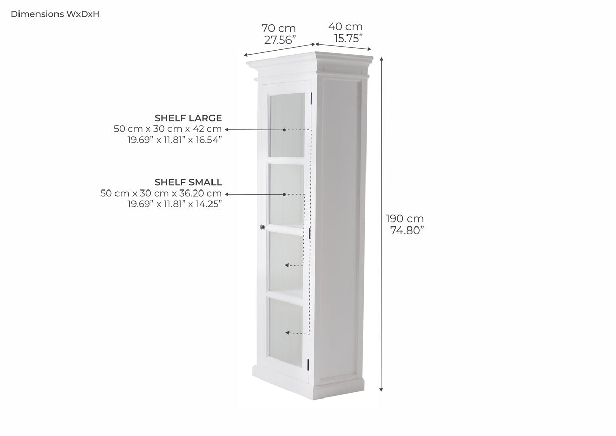 Halifax Single Vitrine - Wit | Marcottestyle