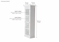 Halifax Single Vitrine - Weiß