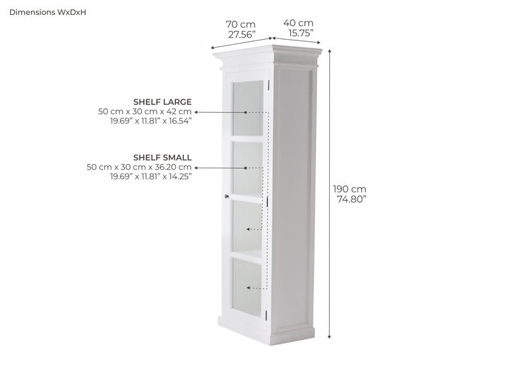 Halifax Single Vitrine - Wit | Marcottestyle