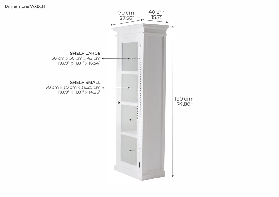 Halifax Single Vitrine - Weiß