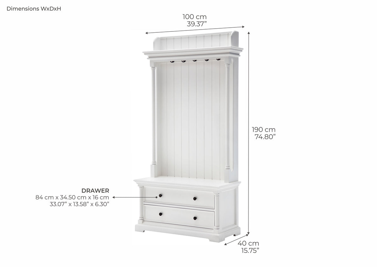 Provence Coat Hanger Unit - Weiß | Marcottestyle