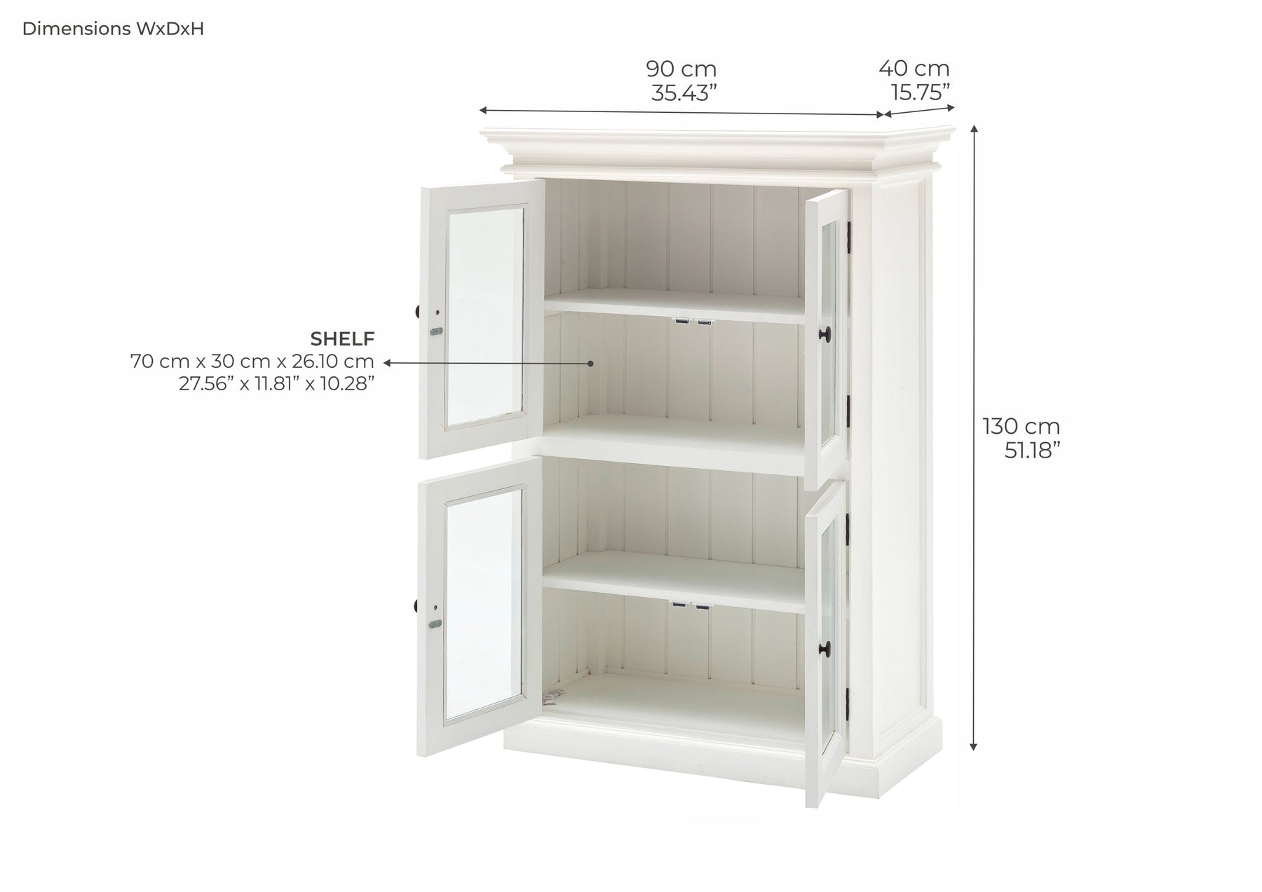 Halifax Small Schrank - Weiß