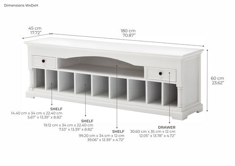 Provence Large ETU 180 cm - White