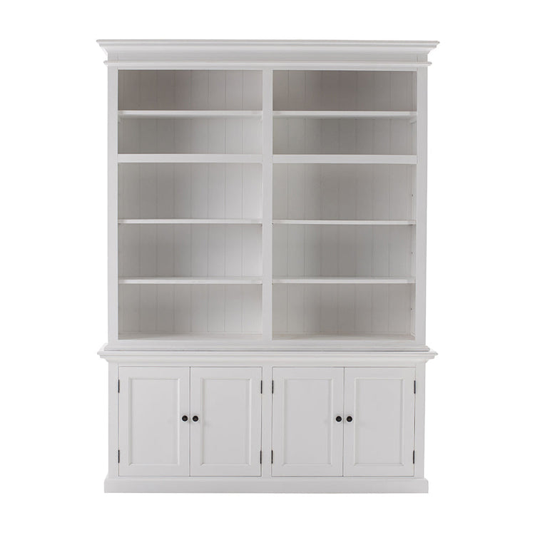 Halifax Medium Hutch Bookcase - White | Marcottestyle