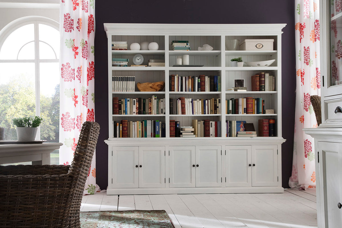 Halifax Large Hutch Bookcase - White – lifestyle | Marcottestyle