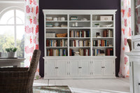 Halifax Large Hutch Bookcase - White – lifestyle | Marcottestyle