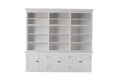 Halifax Large Hutch Bookcase - White