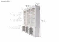Halifax Large Hutch Bookcase - White | Marcottestyle