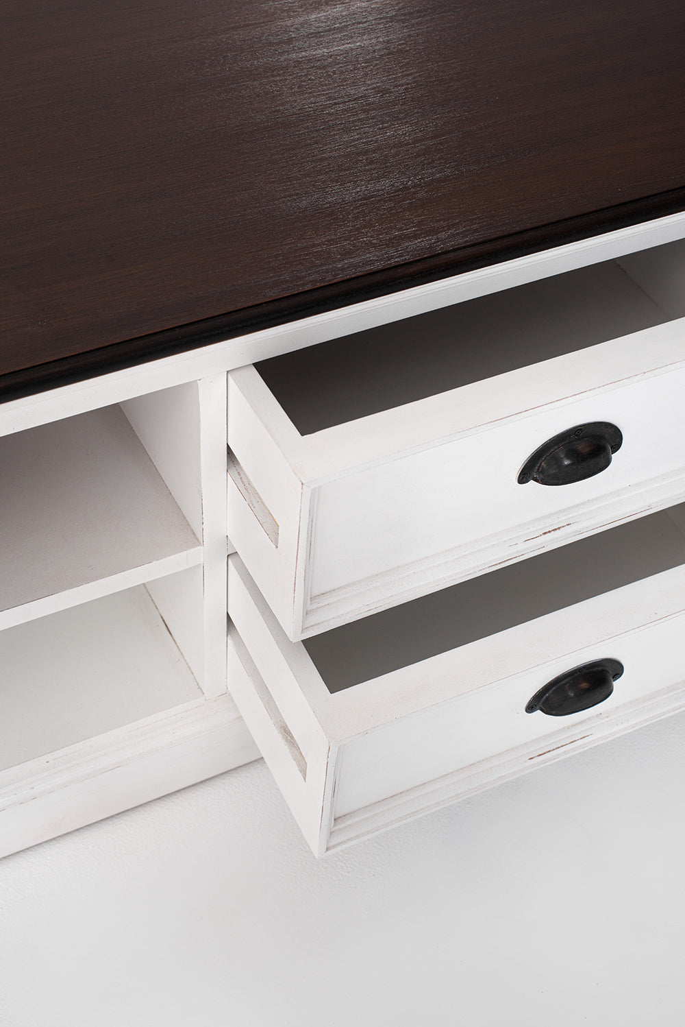 Halifax Accent Lowline ETU 180cm - Blanc With Brun Top - lifestyle | Marcottestyle